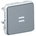 069542 Plexo Кнопка 10A НО с подсветкой серая Legrand